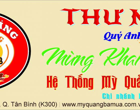 TƯNG BỪNG KHAI TRƯƠNG CHI NHÁNH 16 - MỲ QUẢNG BÀ MUA